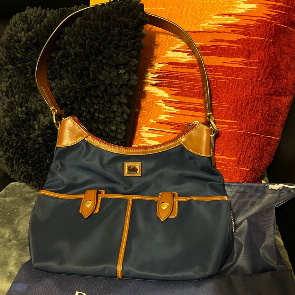 NWOT Dooney and Bourke Nylon Hobo in Blue